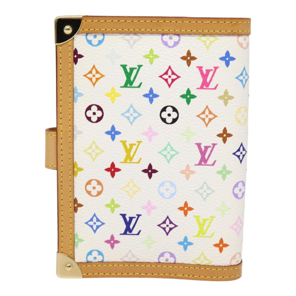 LOUIS VUITTON Multicolor Agenda PM Day Planner Cover White R21074 LV 88064