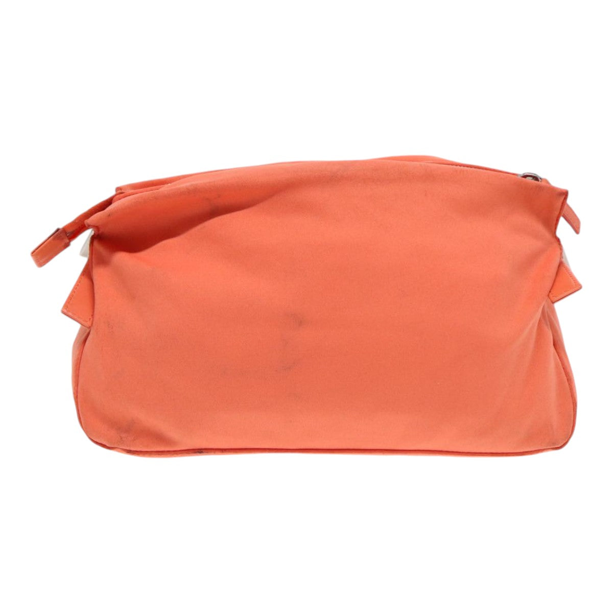 Luxury Fendi Mamma Baguette Shoulder Bag Nylon Orange Silver88076