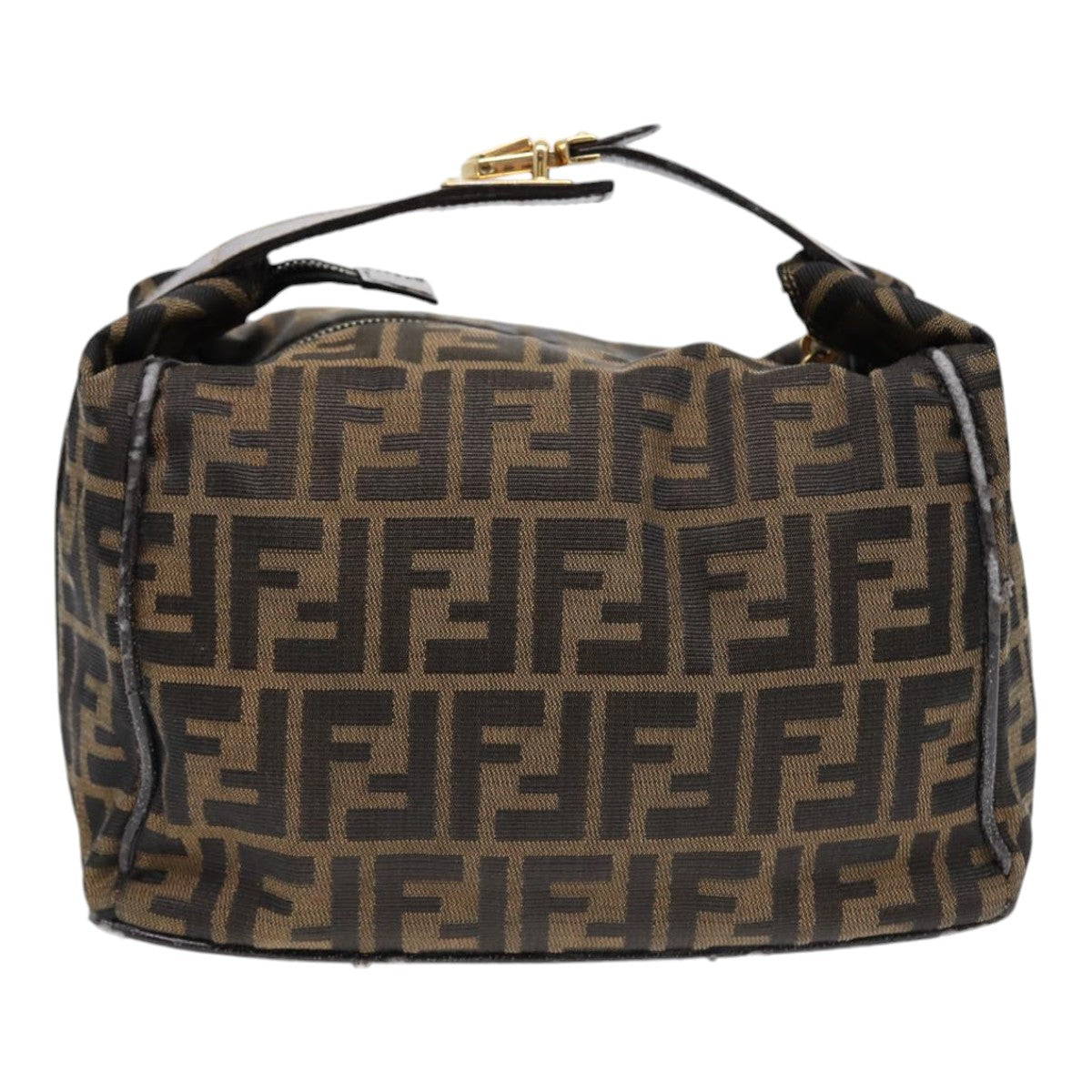 Luxury Fendi Zucca Canvas Hand Bag Brown Black gold88079