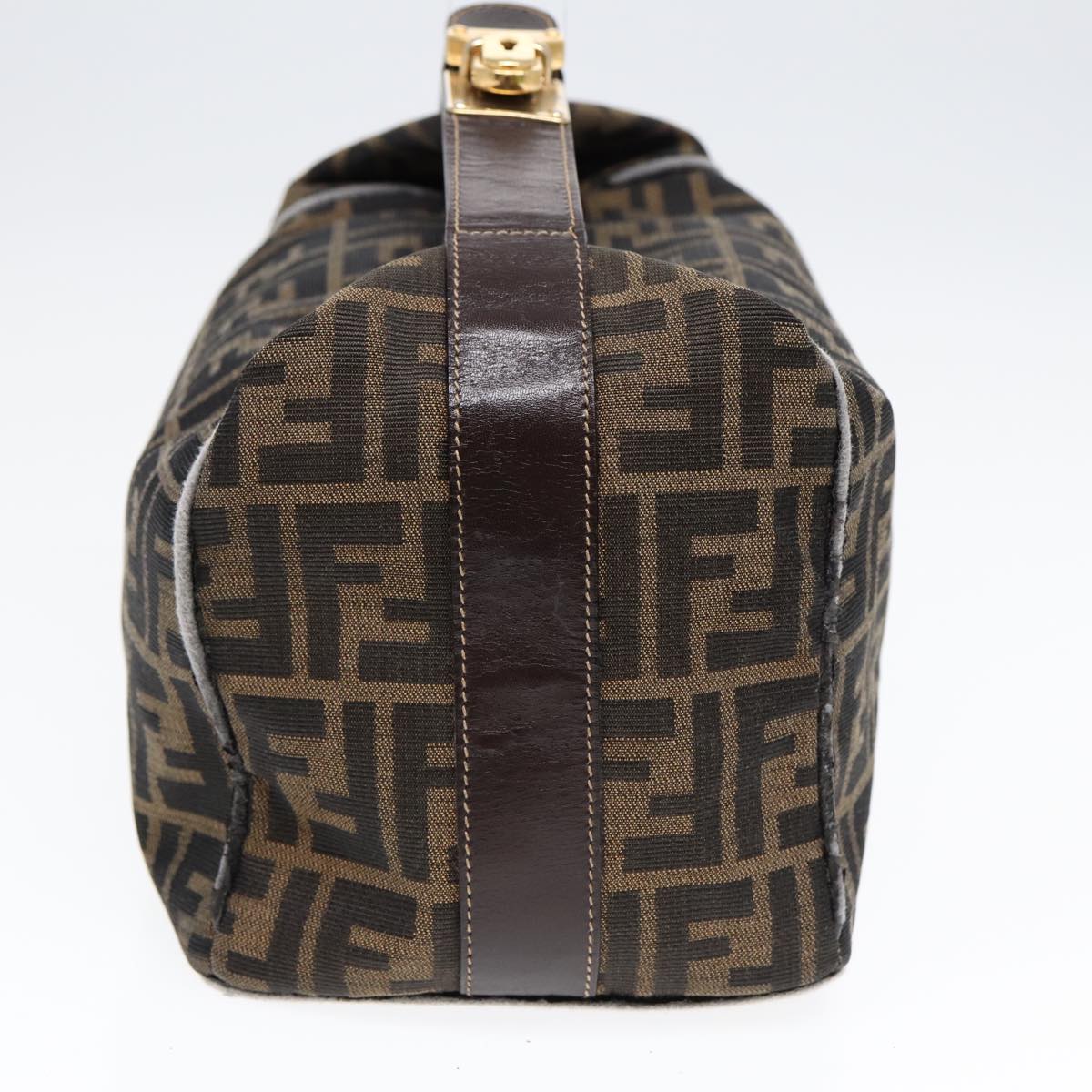 Luxury Fendi Zucca Canvas Hand Bag Brown Black gold88081