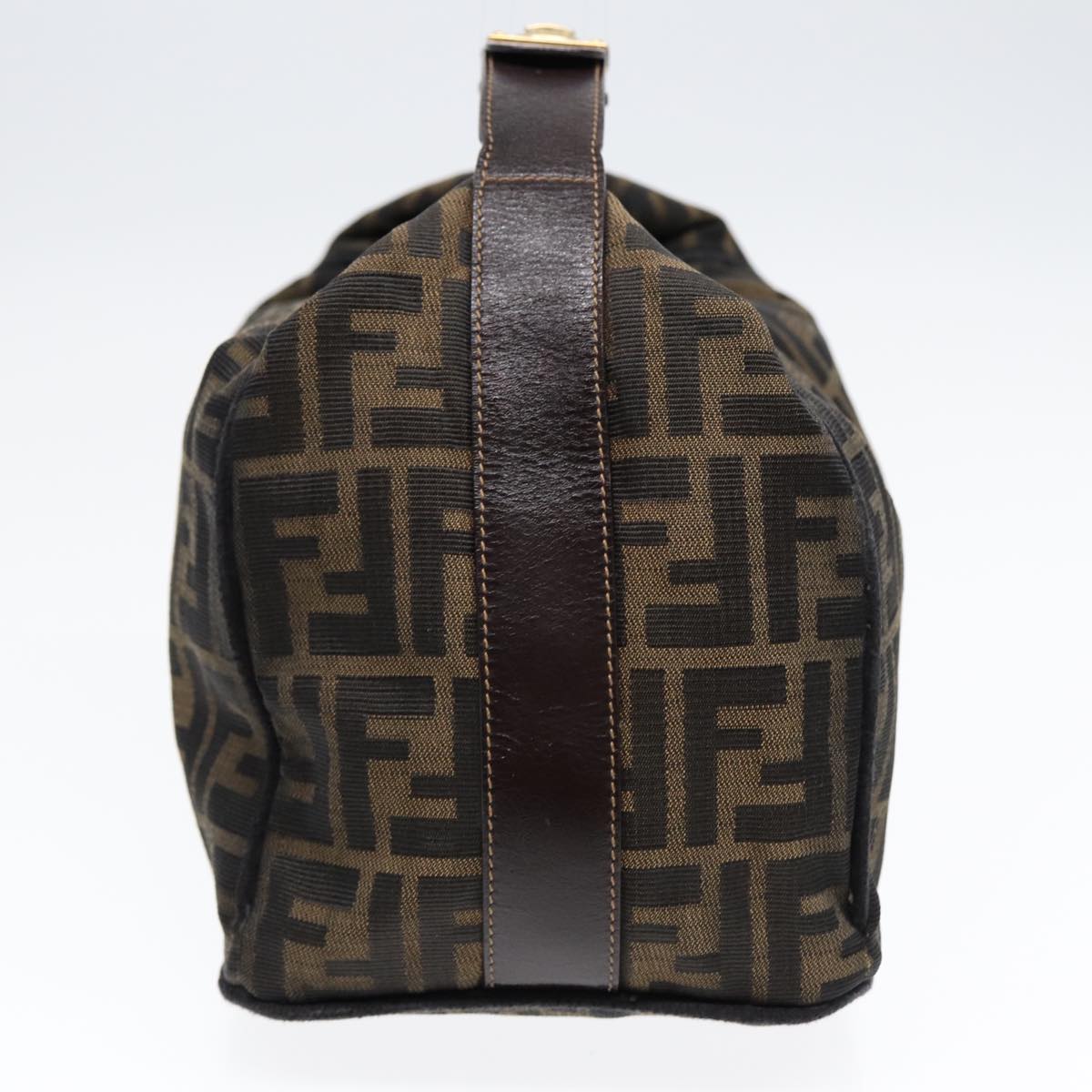 Luxury Fendi Zucca Canvas Hand Bag Brown Black gold88082