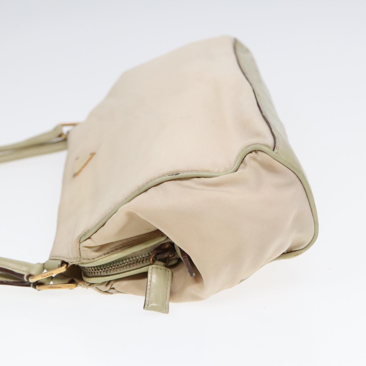 Luxury Prada Hand Bag Nylon Beige Gold  88094