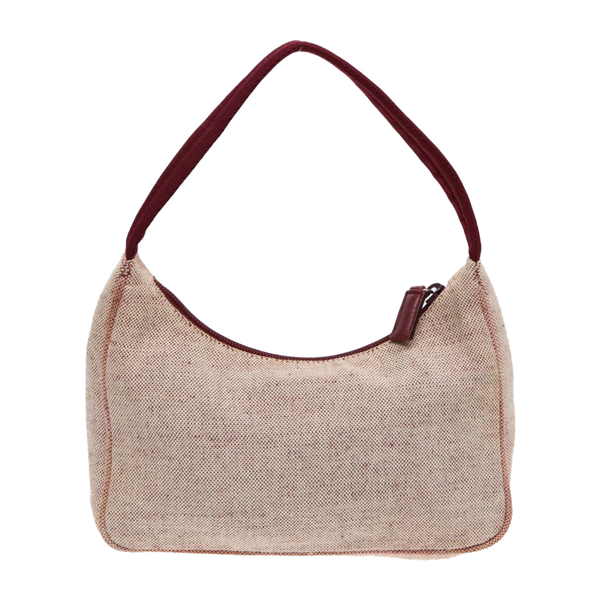 Luxury Prada Sports Hand Bag Canvas Beige Silver  88097