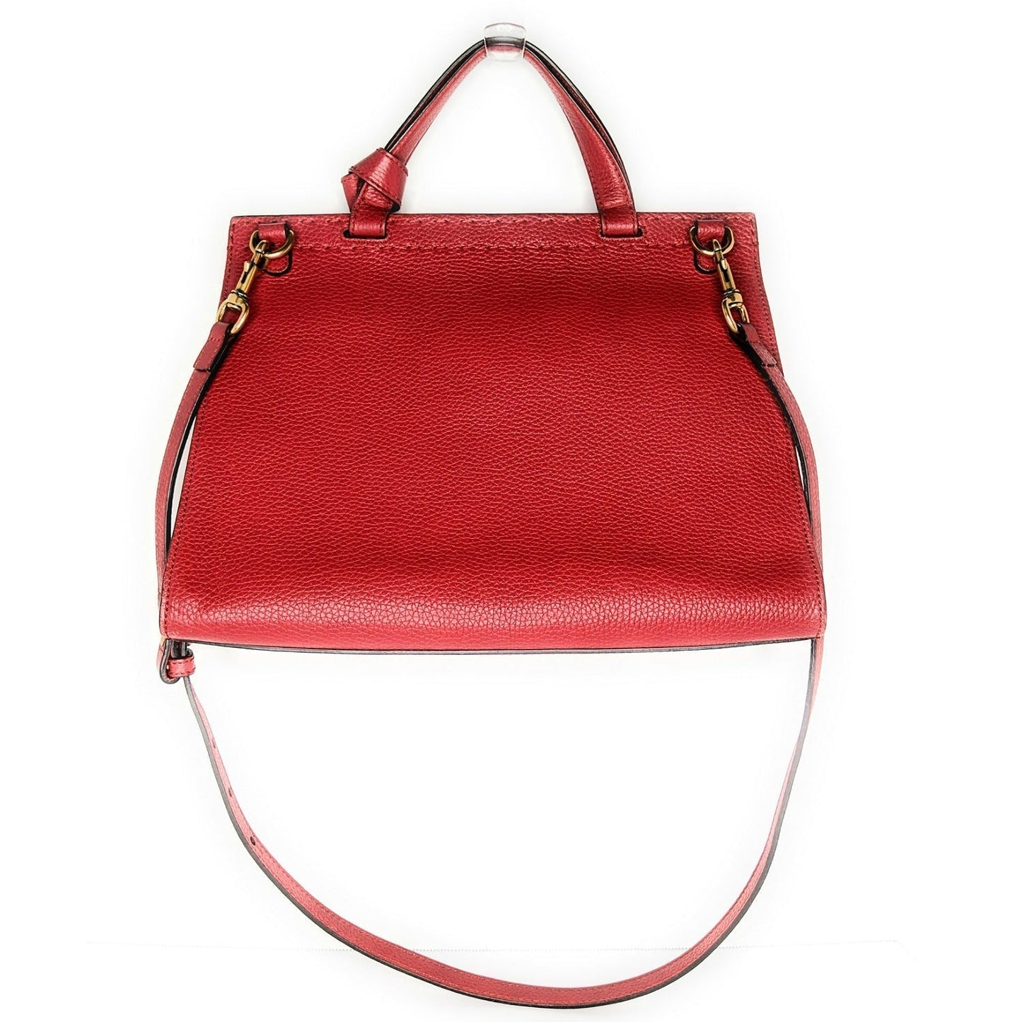 Luxury Gucci Red GG Marmont Top Handle Bag