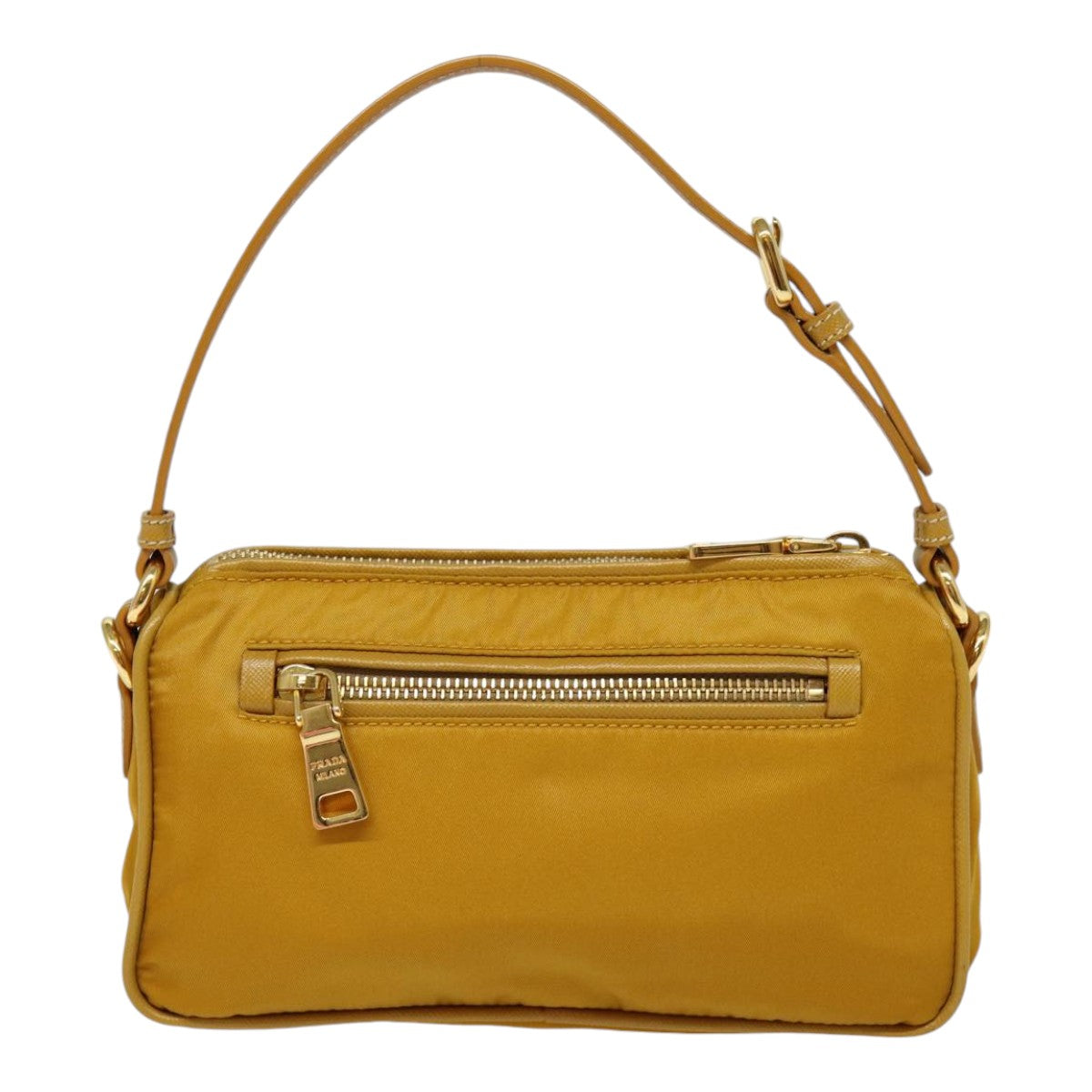 Luxury Prada Hand Bag Nylon Yellow Gold  88104