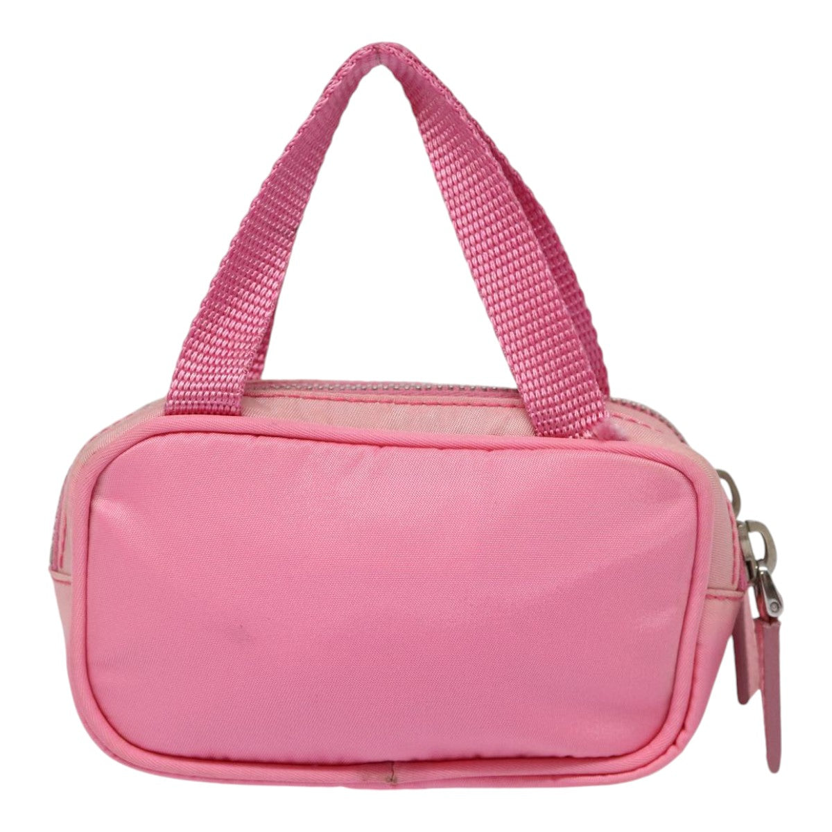 Luxury Prada Mini Hand Bag Nylon Pink Silver  88185
