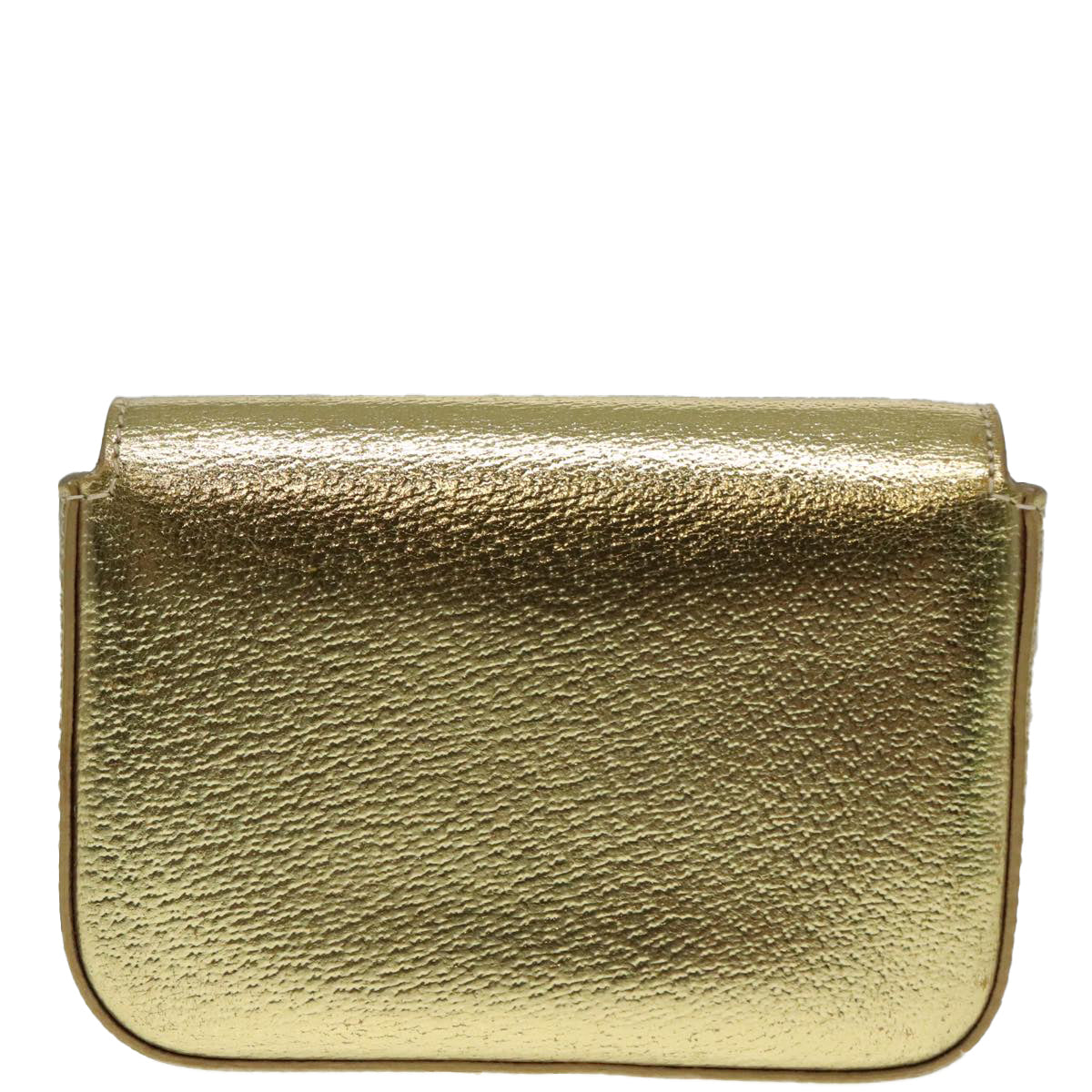 Luxury Prada Accessory Pouch Leather Silver Gold  88214