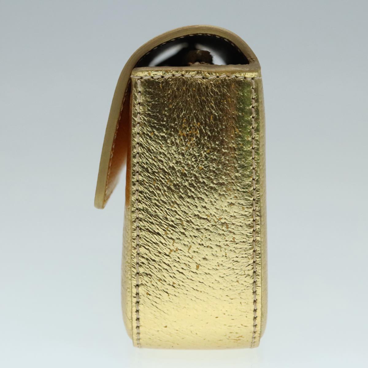 Luxury Prada Accessory Pouch Leather Silver Gold  88214
