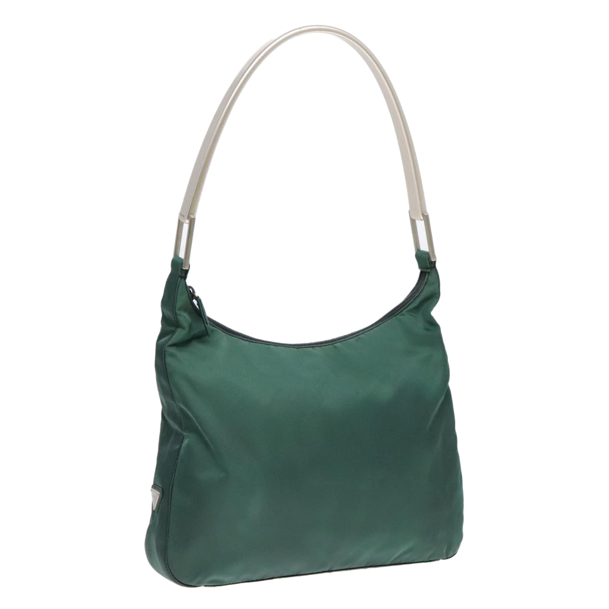 Luxury Prada Shoulder Bag Nylon Green Silver  88222