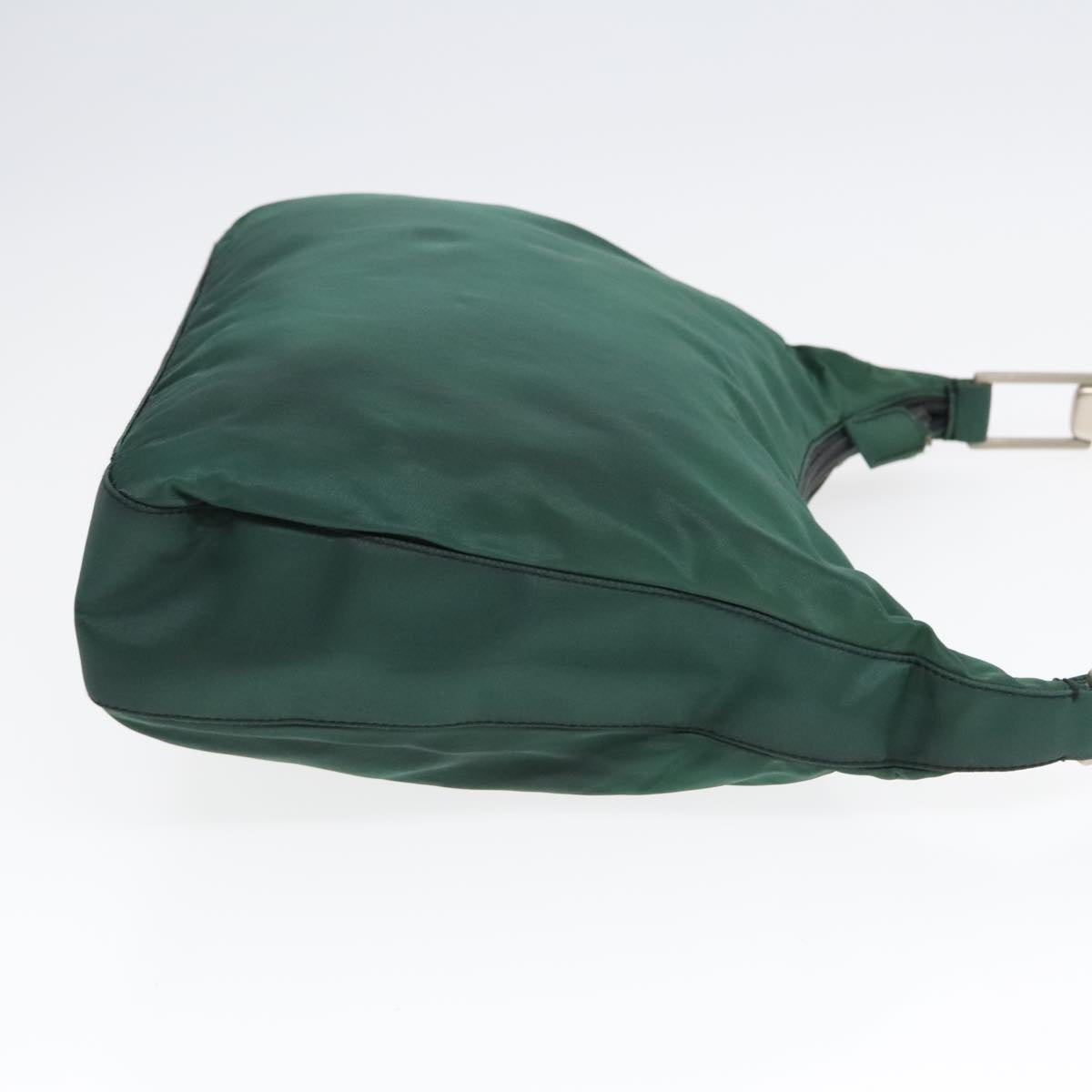 Luxury Prada Shoulder Bag Nylon Green Silver  88222