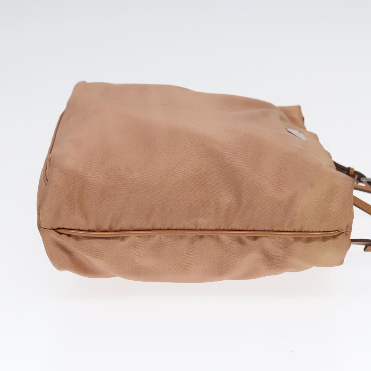 Luxury Prada Hand Bag Nylon Beige Silver  88223