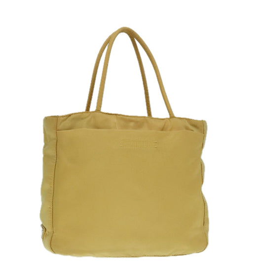 Luxury Prada Hand Bag Nylon Yellow Silver  88229