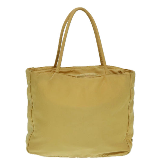Luxury Prada Hand Bag Nylon Yellow Silver  88229