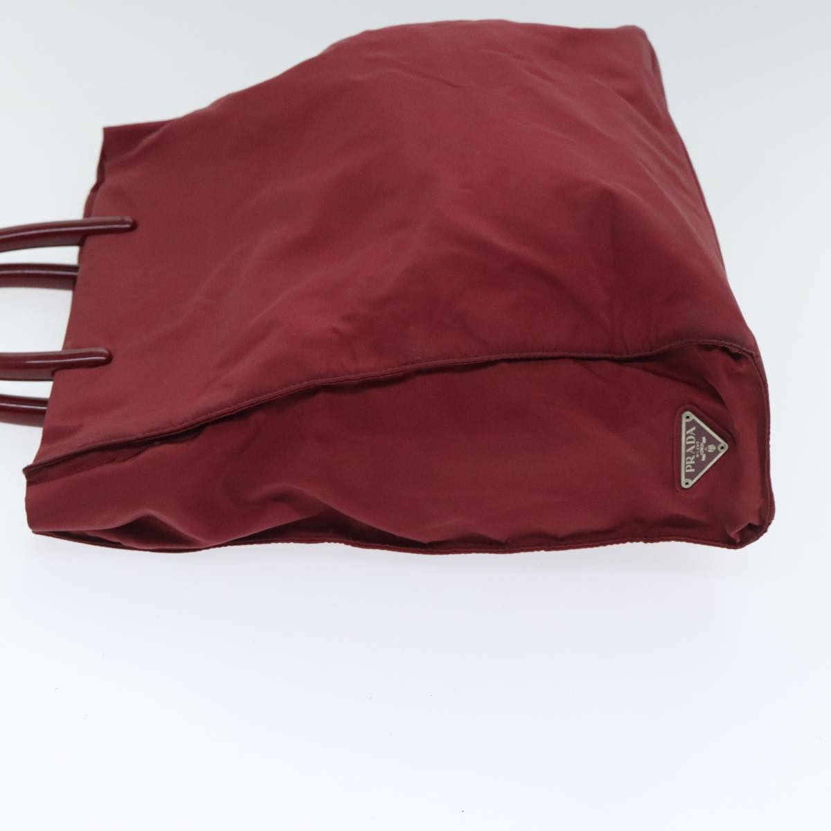 Luxury Prada Hand Bag Nylon Red Silver  88233