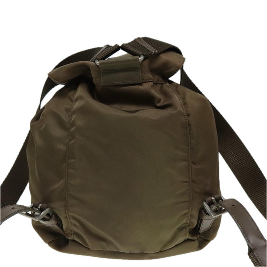 Luxury Prada Backpack Nylon Beige Silver  88235