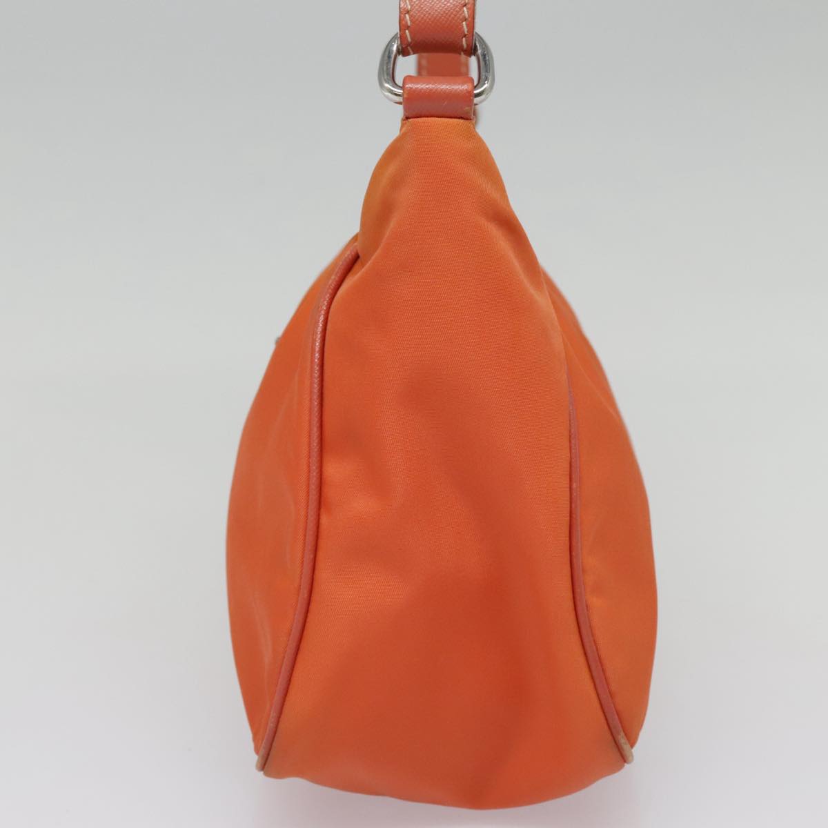 Luxury Prada Shoulder Bag Nylon Orange Silver  88236