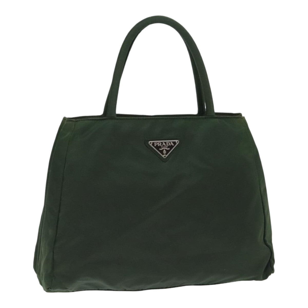 Luxury Prada Hand Bag Nylon Green Silver  88239