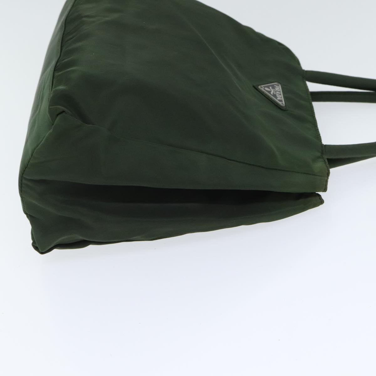 Luxury Prada Hand Bag Nylon Green Silver  88239