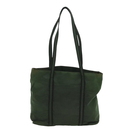 Luxury Prada Tote Bag Nylon Green Silver  88247