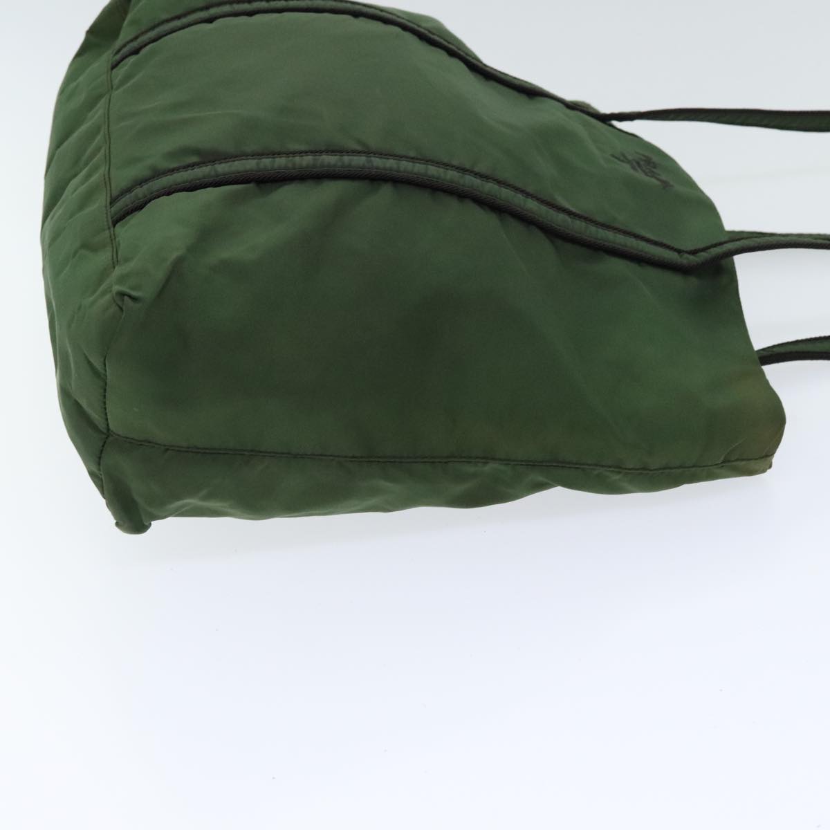 Luxury Prada Tote Bag Nylon Green Silver  88247
