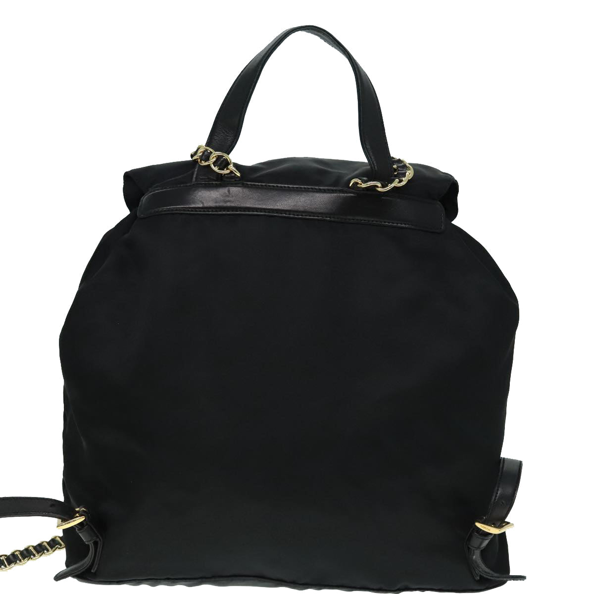 Luxury Prada Backpack Nylon Black Gold  88260