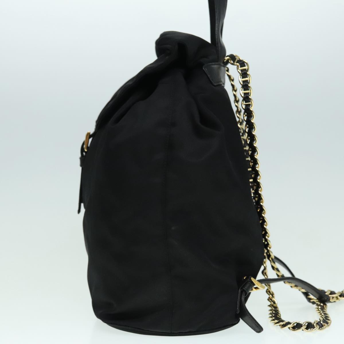 Luxury Prada Backpack Nylon Black Gold  88260