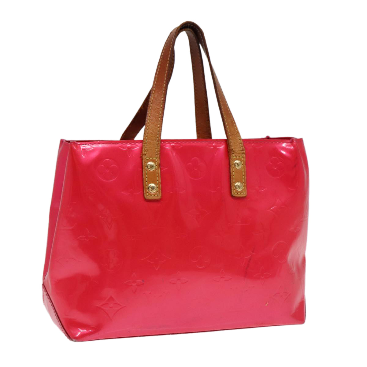 LOUIS VUITTON Monogram Vernis Reade PM Hand Bag Pink Fuchsia M91221 88300