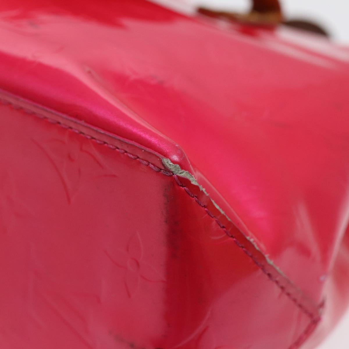 LOUIS VUITTON Monogram Vernis Reade PM Hand Bag Pink Fuchsia M91221 88300