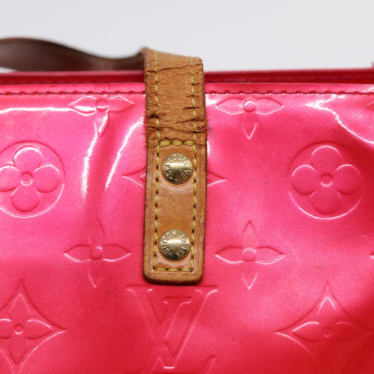 LOUIS VUITTON Monogram Vernis Reade PM Hand Bag Pink Fuchsia M91221 88300