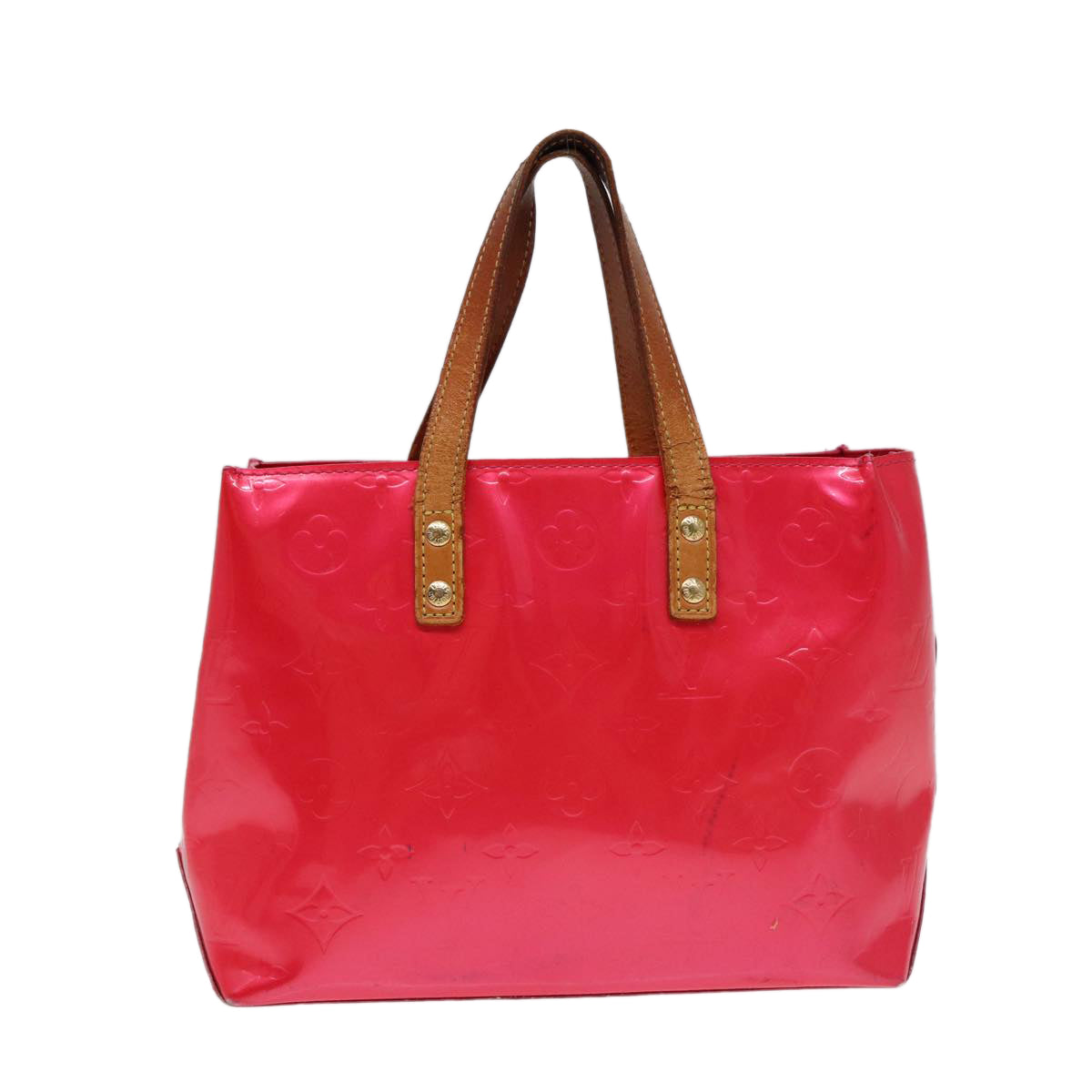 LOUIS VUITTON Monogram Vernis Reade PM Hand Bag Pink Fuchsia M91221 88300
