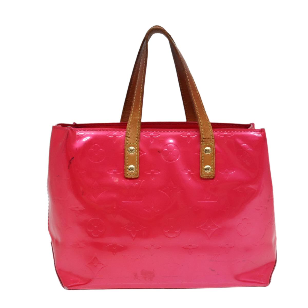 LOUIS VUITTON Monogram Vernis Reade PM Hand Bag Pink Fuchsia M91221 88300