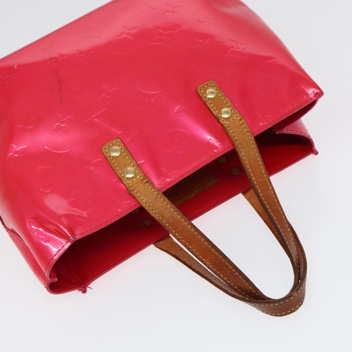 LOUIS VUITTON Monogram Vernis Reade PM Hand Bag Pink Fuchsia M91221 88300