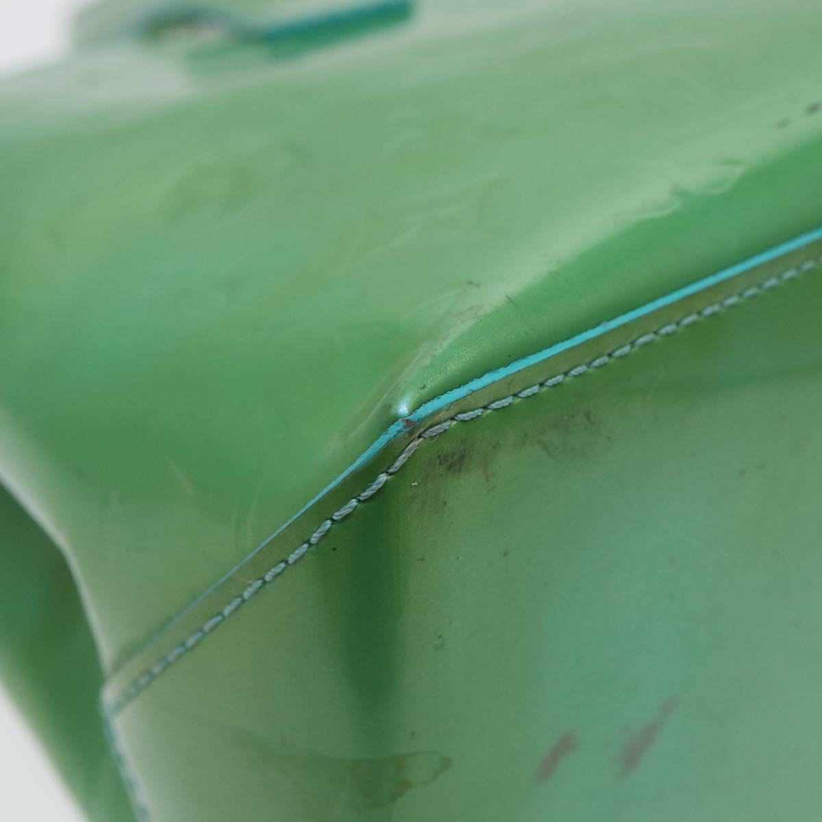 LOUIS VUITTON Monogram Vernis Wilshire PM Bag Blue Lagon M91724 LV 88301