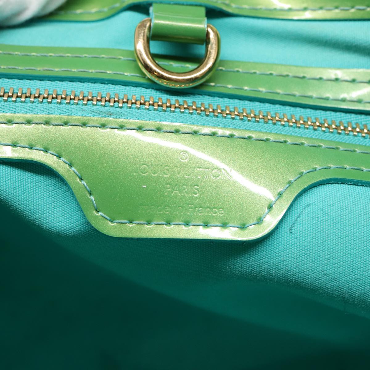 LOUIS VUITTON Monogram Vernis Wilshire PM Bag Blue Lagon M91724 LV 88301