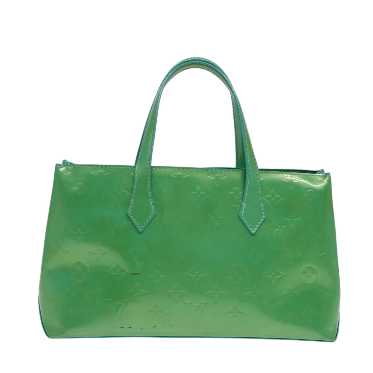 LOUIS VUITTON Monogram Vernis Wilshire PM Bag Blue Lagon M91724 LV 88301