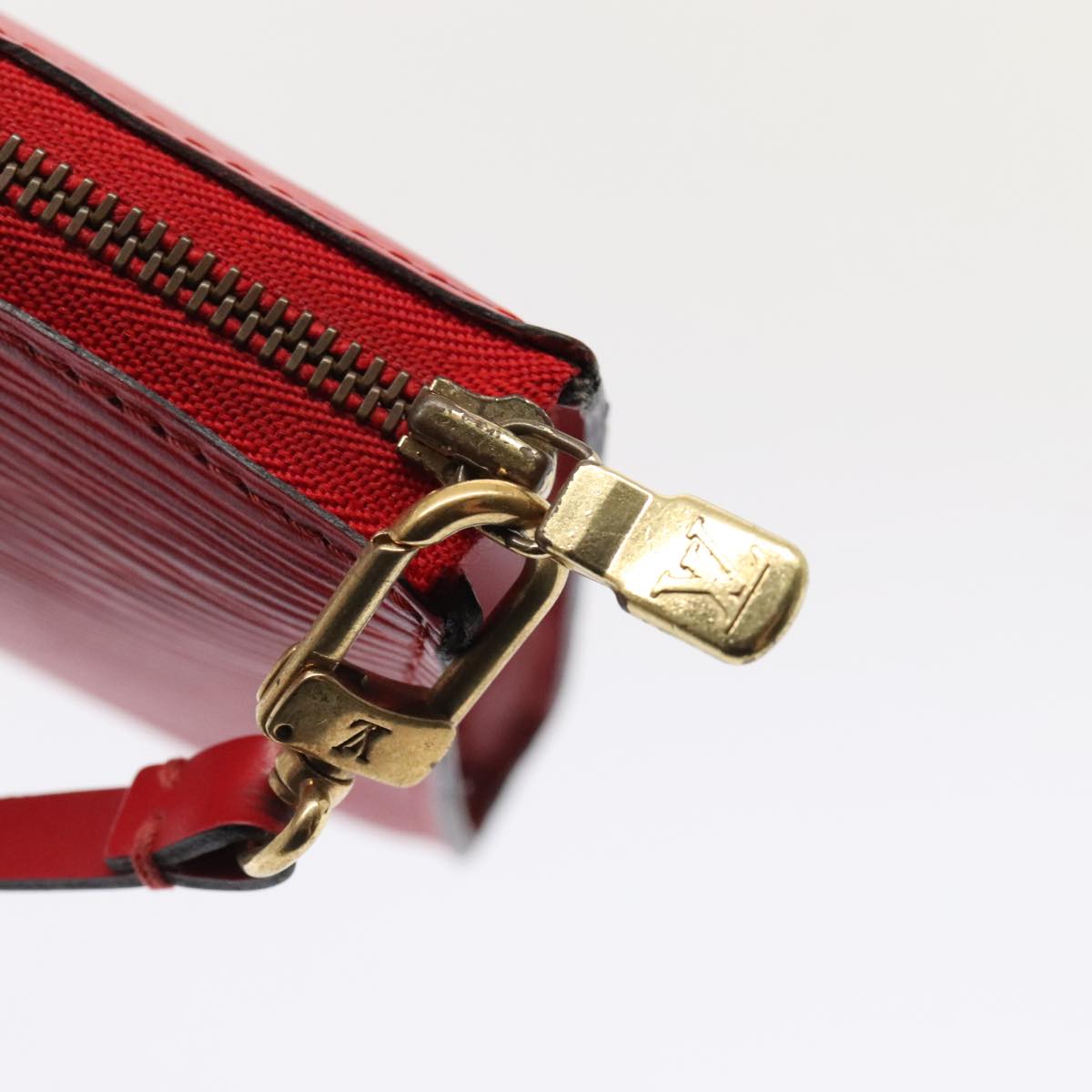 LOUIS VUITTON Epi Pochette Accessoires Accessory Pouch Red M52987 LV 88309