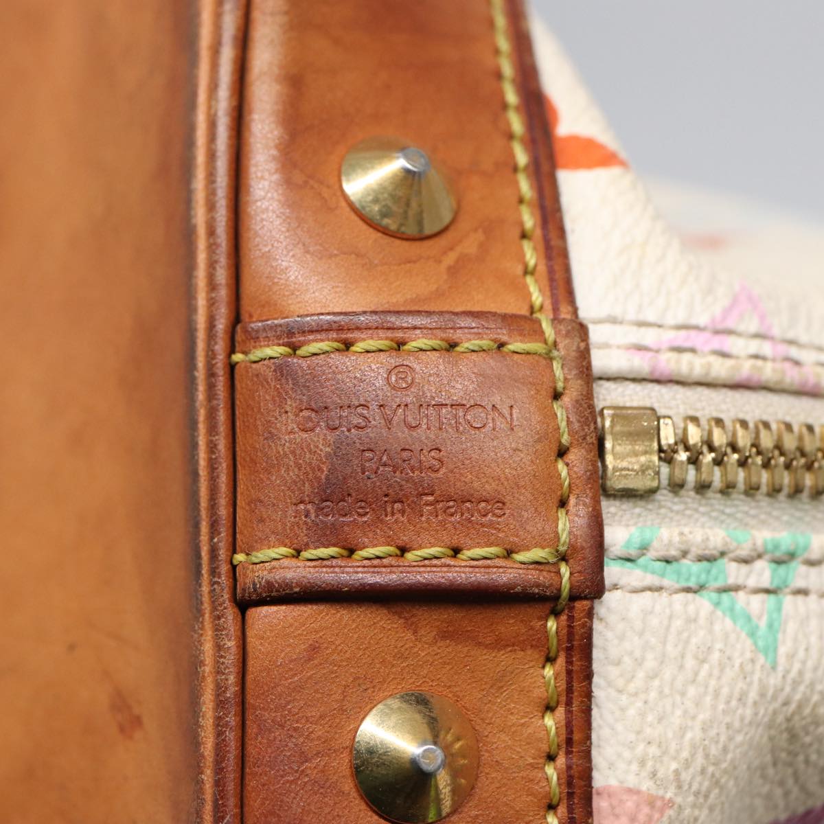 LOUIS VUITTON Monogram Multicolor Alma Hand Bag White M92647 LV 88318
