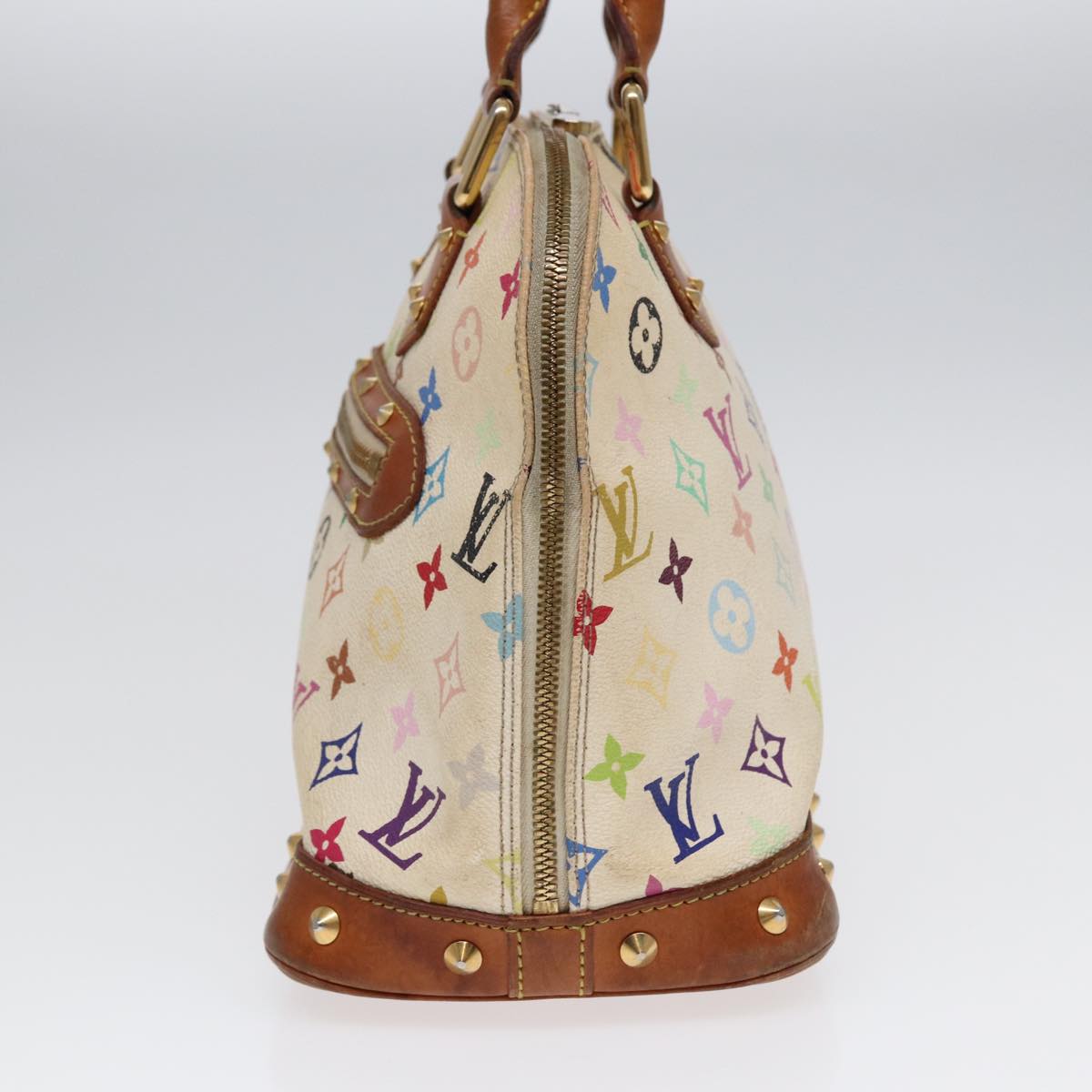 LOUIS VUITTON Monogram Multicolor Alma Hand Bag White M92647 LV 88318
