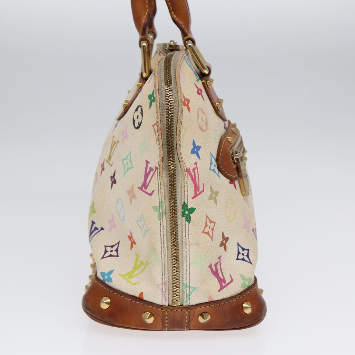 LOUIS VUITTON Monogram Multicolor Alma Hand Bag White M92647 LV 88318