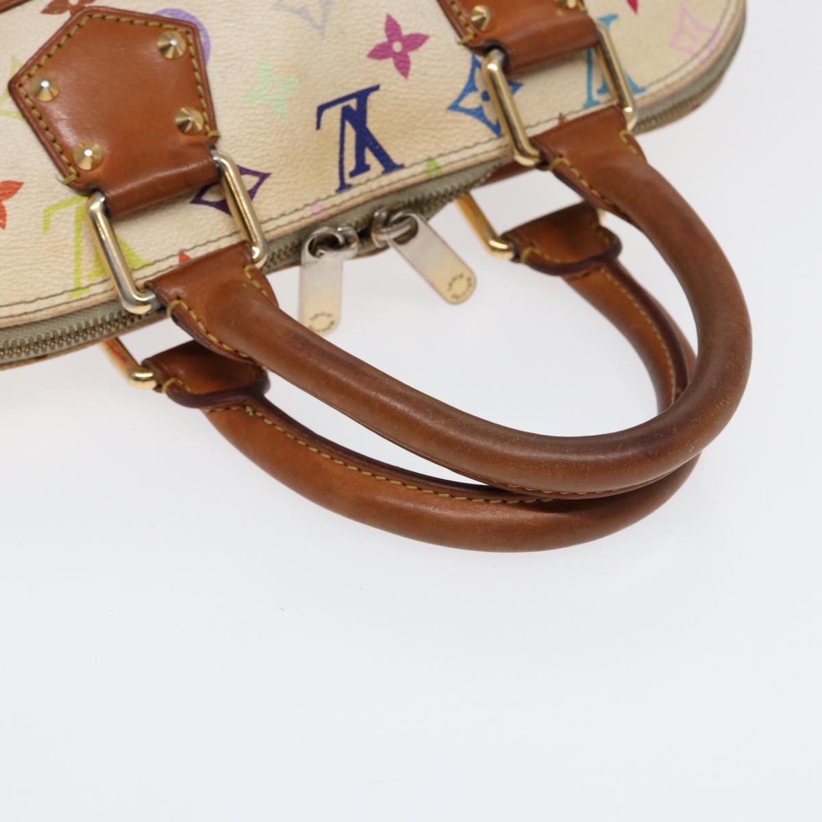LOUIS VUITTON Monogram Multicolor Alma Hand Bag White M92647 LV 88318