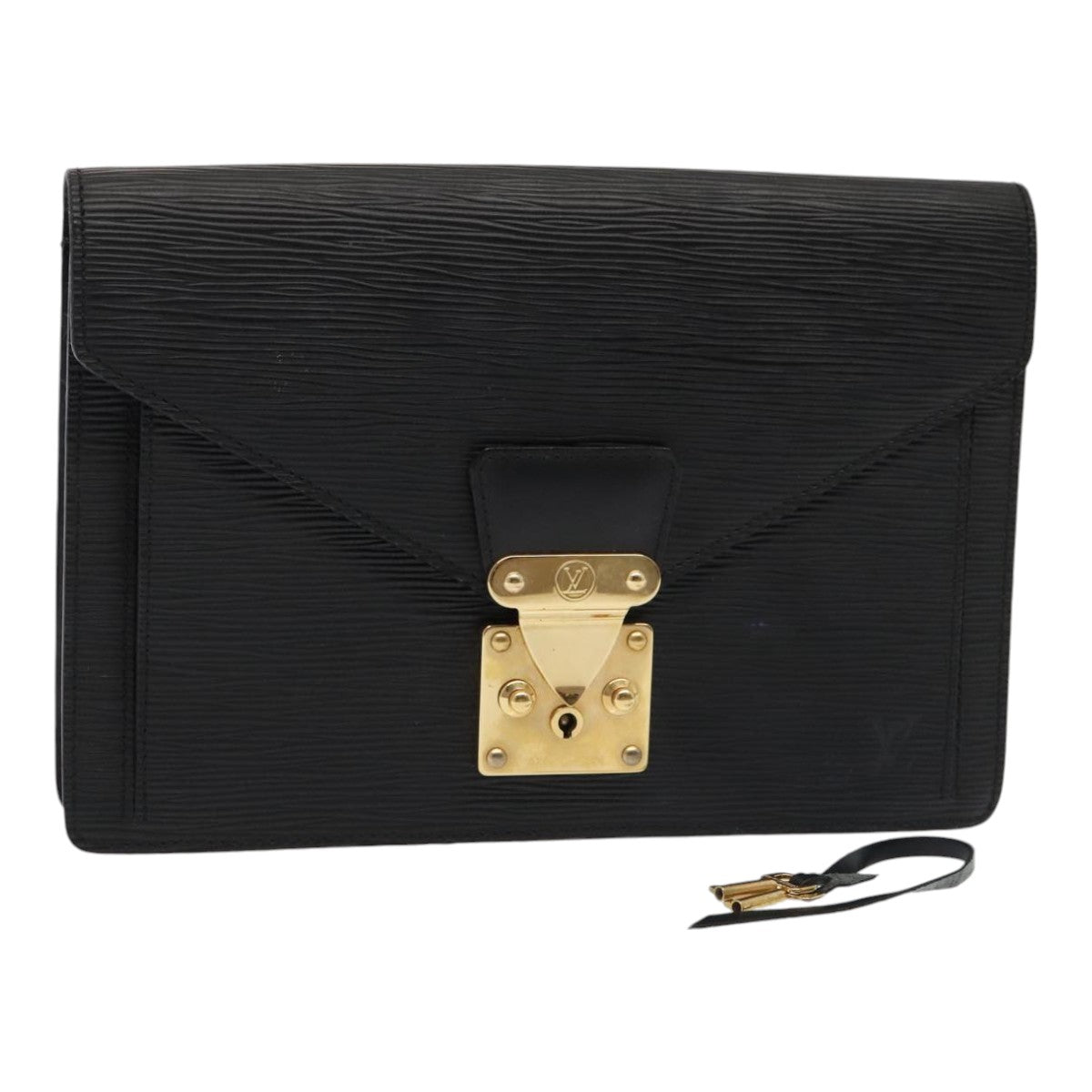 LOUIS VUITTON Epi Serie Dragonne Hand Bag Black Noir M52612 LV 88322