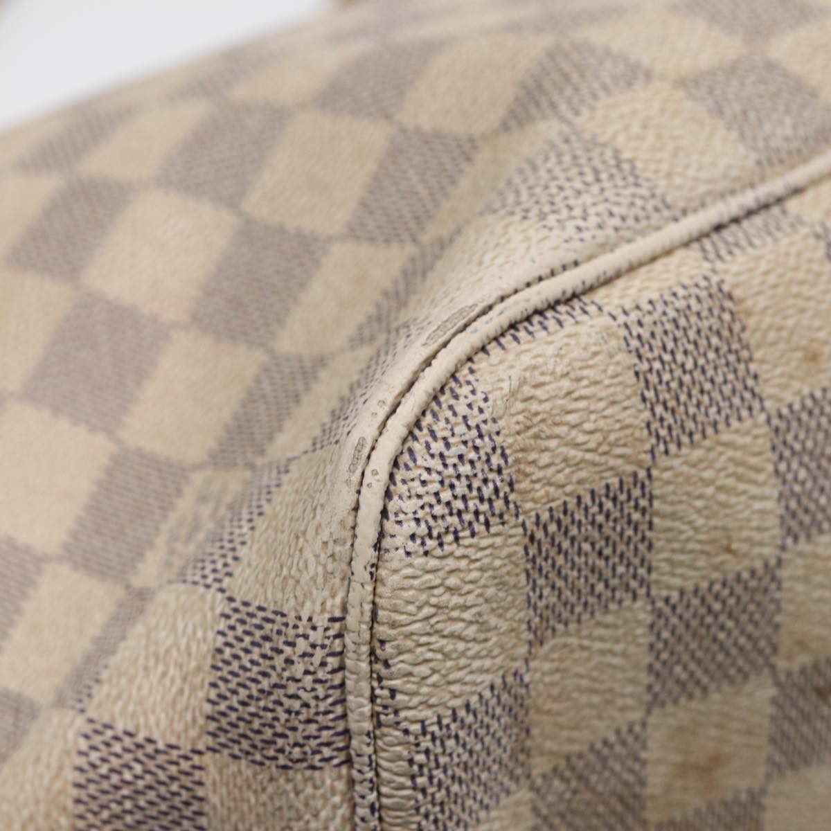 LOUIS VUITTON Damier Azur Neverfull MM Tote Bag N41605 LV 88355