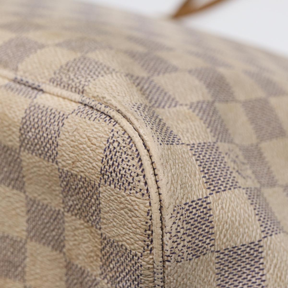 LOUIS VUITTON Damier Azur Neverfull MM Tote Bag N41605 LV 88355