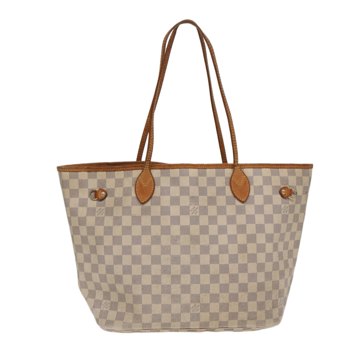 LOUIS VUITTON Damier Azur Neverfull MM Tote Bag N41605 LV 88355