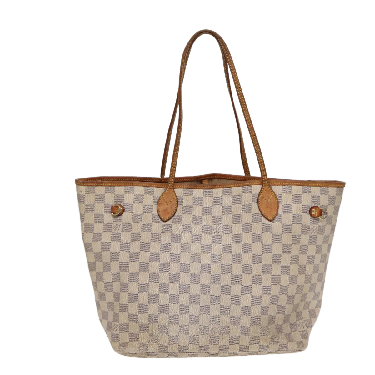LOUIS VUITTON Damier Azur Neverfull MM Tote Bag N41605 LV 88355