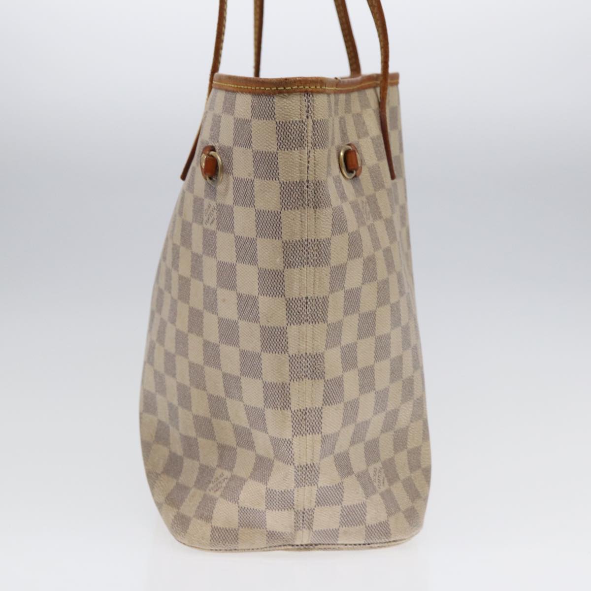 LOUIS VUITTON Damier Azur Neverfull MM Tote Bag N41605 LV 88355