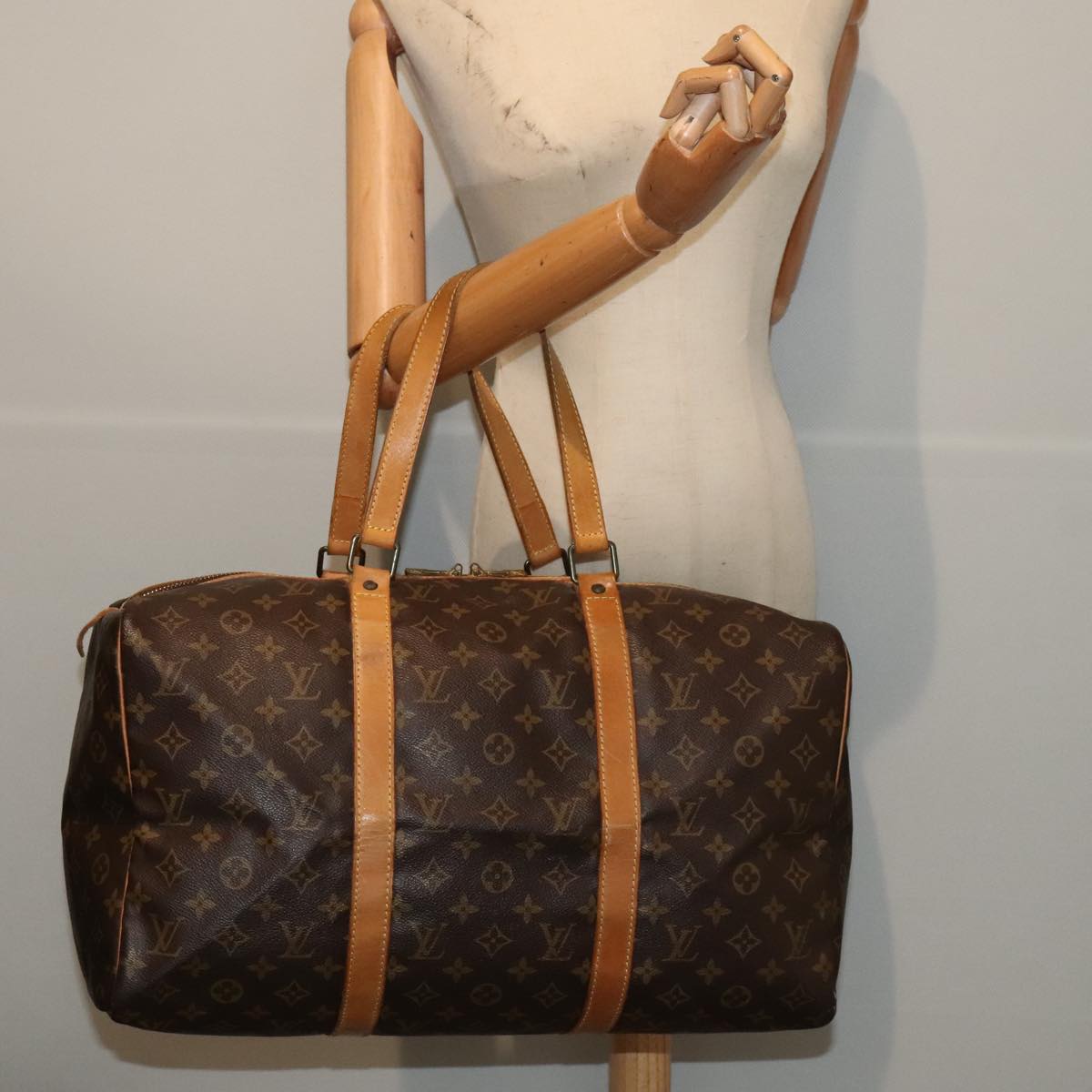 LOUIS VUITTON Monogram Sac Souple 45 Boston Bag M41624 LV 88357