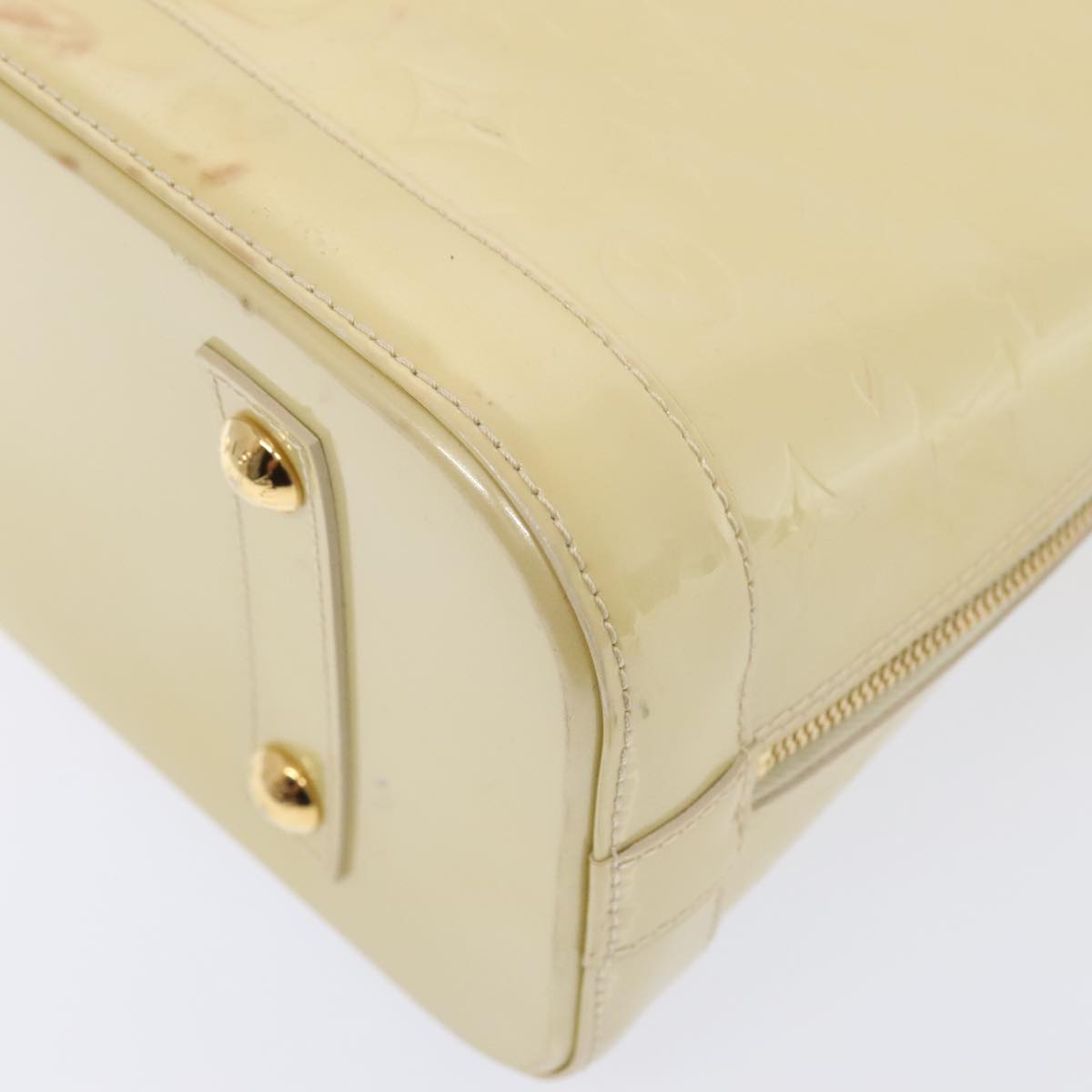 LOUIS VUITTON Monogram Vernis Alma PM Hand Bag Broncorail M91445 LV 88358