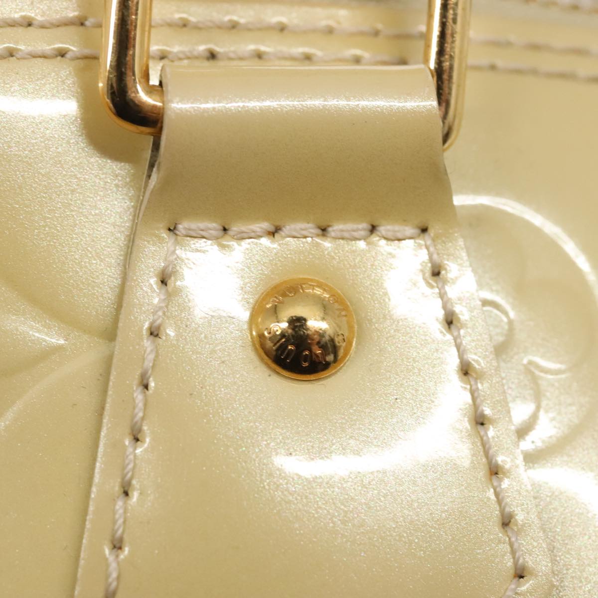 LOUIS VUITTON Monogram Vernis Alma PM Hand Bag Broncorail M91445 LV 88358