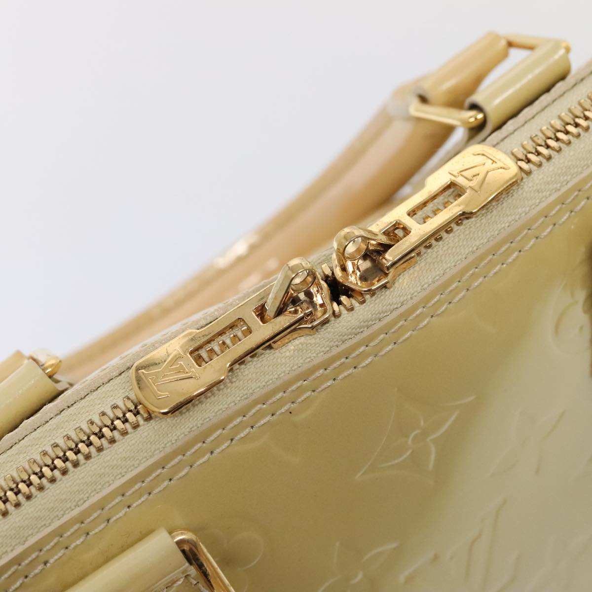 LOUIS VUITTON Monogram Vernis Alma PM Hand Bag Broncorail M91445 LV 88358